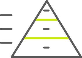 Pyramid Chart Line Two Color Icon vector