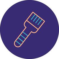 Basting Brush Line Two Color Circle Icon vector