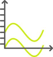 ola gráfico línea dos color icono vector