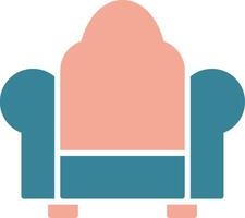 Armchair Glyph Two Color Icon vector