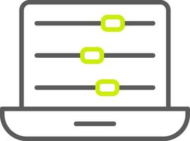 Sliders Line Two Color Icon vector