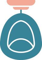 Egg Chair Glyph Two Color Icon vector