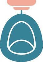 Egg Chair Glyph Two Color Icon vector