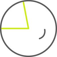 circular gráfico línea dos color icono vector