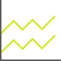 Area Graph Line Two Color Icon vector