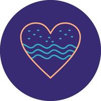 Cutter Line Two Color Circle Icon vector