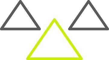 Triangles Line Two Color Icon vector