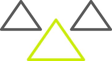 Triangles Line Two Color Icon vector