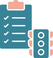 Project Status Glyph Two Color Icon vector