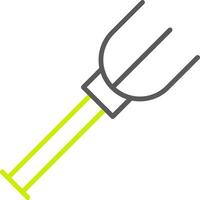 Fork Line Two Color Icon vector