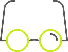 Reading Glasses Line Two Color Icon vector