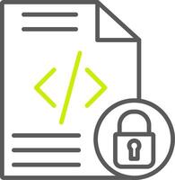 Protected Line Two Color Icon vector