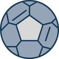 Football Line Filled Grey Icon vector