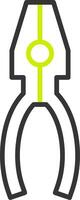 Pliers Line Two Color Icon vector