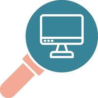 Audit Glyph Two Color Icon vector