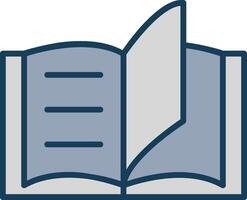 Reading Line Filled Grey Icon vector