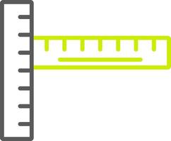 Ruler Line Two Color Icon vector