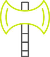 Axe Line Two Color Icon vector