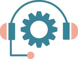 Support Glyph Two Color Icon vector