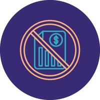 Prohibited Sign Line Two Color Circle Icon vector