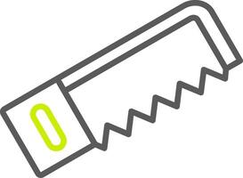 Hacksaw Line Two Color Icon vector