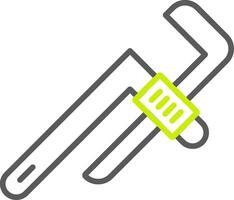 Pipe Wrench Line Two Color Icon vector