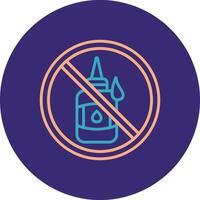 Prohibited Sign Line Two Color Circle Icon vector