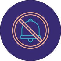 Prohibited Sign Line Two Color Circle Icon vector