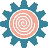 Spiral Glyph Two Color Icon vector