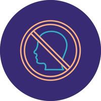 Prohibited Sign Line Two Color Circle Icon vector