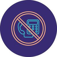 Prohibited Sign Line Two Color Circle Icon vector