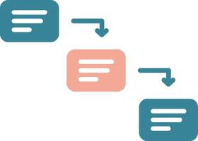 Waterfall Glyph Two Color Icon vector
