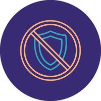 Prohibited Sign Line Two Color Circle Icon vector