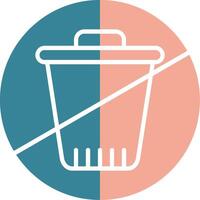 Zero Waste Glyph Two Color Icon vector