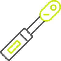 Torque Wrench Line Two Color Icon vector