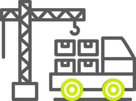 Loader Work Line Two Color Icon vector
