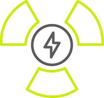 Nuclear Power Line Two Color Icon vector