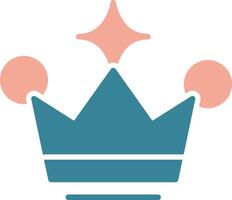 Crown Glyph Two Color Icon vector