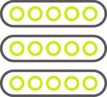 Led Light Line Two Color Icon vector