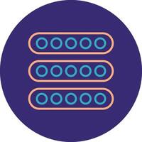 Led Light Line Two Color Circle Icon vector