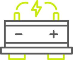 Car Battery Line Two Color Icon vector