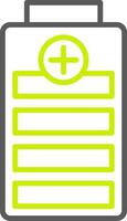 Battery Level Line Two Color Icon vector