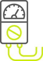 Voltage Indicator Line Two Color Icon vector