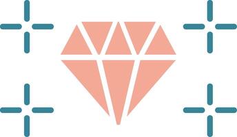 Diamond Glyph Two Color Icon vector