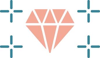 Diamond Glyph Two Color Icon vector