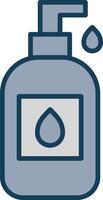 Liquid Soap Line Filled Grey Icon vector