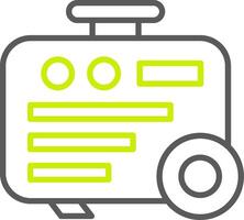 Electric Generator Line Two Color Icon vector