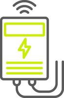 Power Meter Line Two Color Icon vector