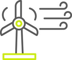 Wind Energy Line Two Color Icon vector