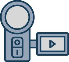 Camera Line Filled Grey Icon vector